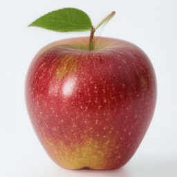 A red apple, 256x256, generated on the Adreno GPU via a hand-written OpenCL kernel